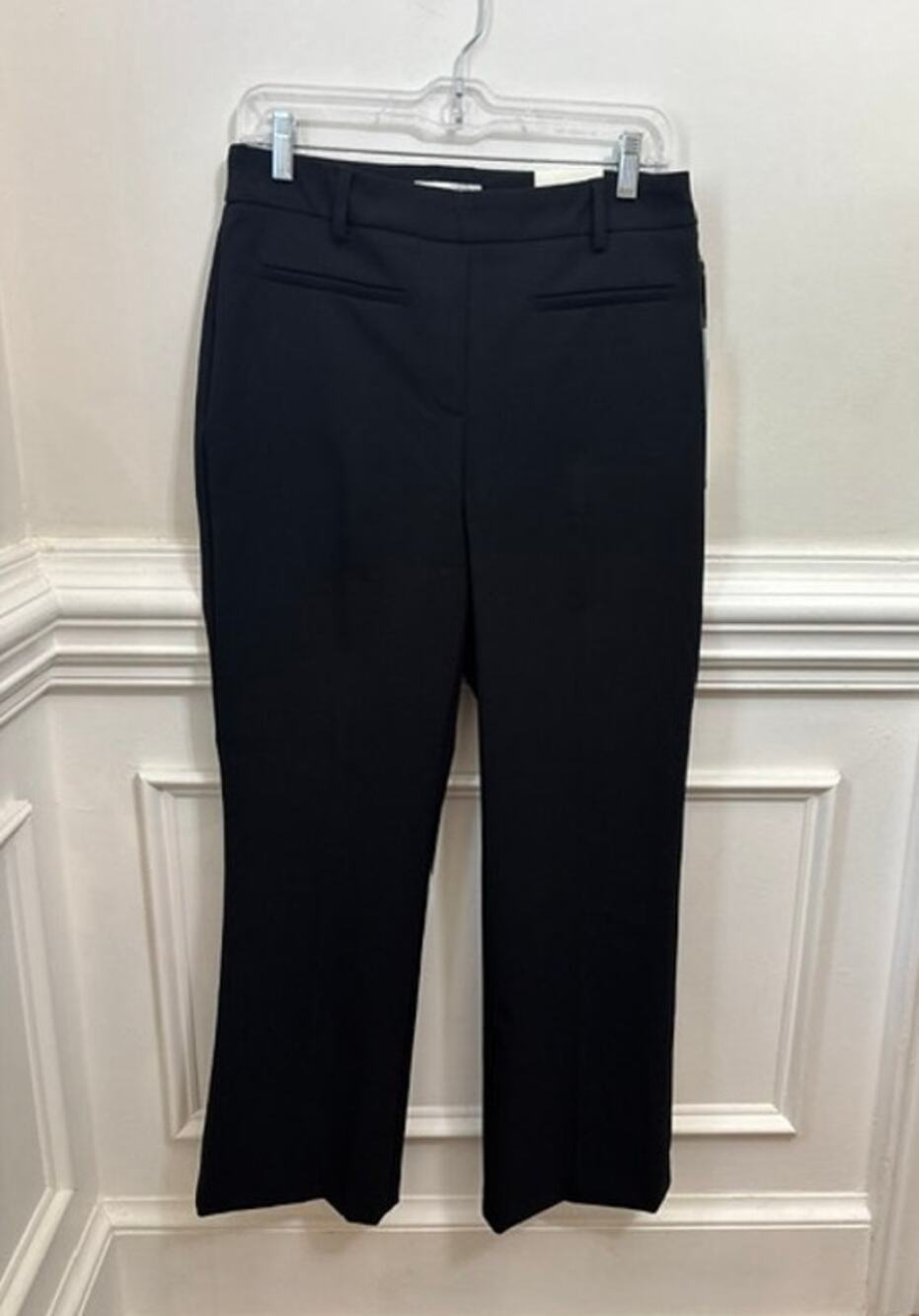 Rachel Zoe Pants Pull On Black Flare Leg High Rise 8 Career Office NWT